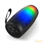 ⁦مكبر صوت صغير أسود 1202 مع إضاءة وفلاش وذاكرة USB⁩ - الصورة ⁦2⁩