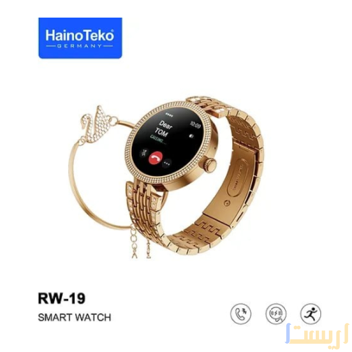 ⁦ساعة سمارت Haino Teko RW19، مللي45 ، تدعم المكالمات، مزايا صحية ورياضية، متوافقة مع أندرويد و آيفون، للنساء ذهبي⁩ - الصورة ⁦2⁩