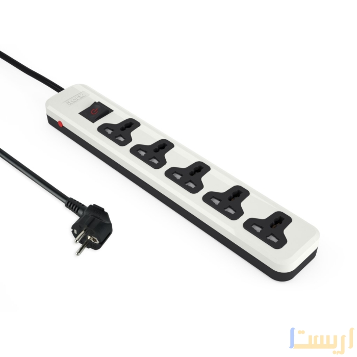 ⁦مشترك كهربائي 5 عيون من اي لوك ILOCK STRIP 5 UNIVERSAL مع كابل 3 متر وموصلات نحاسية عالية الجودة⁩ - الصورة ⁦1⁩
